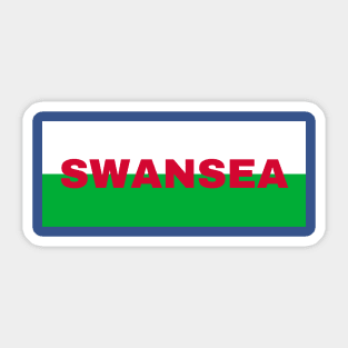 Swansea City in Wales Flag Sticker